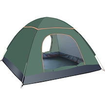 Hss Plaj Çadırı Açık Tam Otomatik Hızlı Açık Alan Kamp Çadırı 3-4 Kişilik Katlanır Kamp Malzemeleri - Koyu Yeşil