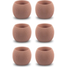 Omnipazar Krs-361 Plastik Mercan Kaktüs Saksı 0.15 Litre Soft Pembe 6 Adet