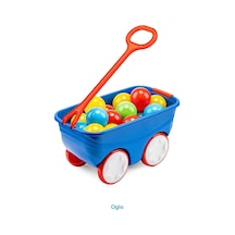 Gezgin Vagon Oyun Seti 24 Adet 7 Cm Renkli Top Mavi