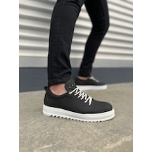 Dmr Elegance Jy152 Cool Bağcıklı Keten Erkek Günlük Spor Klasik Ayakkabı Kbt - Siyah