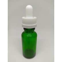20Ml Cam Yeşil Şişe İnce Cam Damlalık B.Cocuk Kilit Kapak(10 Ad.)