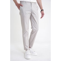 Comfort Fit Yan Cep Beli Lastikli %97 Pamuk Taş Pantolon P 1214