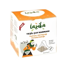Lazika Yeşil Çay Harmanı Yeşil Çay Gül Yaprağı Portakal Kabuğu 25 Piramit Poşet