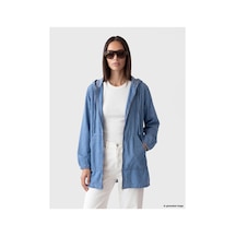 LC Waikiki Alıta Cıty Farkıyla Lcw Everyday İndigo Denim Düz Loose & Bol Kadın Jean Ceket İndigo - 925399532 İndigo