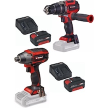 Einhell TP-CD/70 Li-i Bl Matkap + TP-CI 18/220 Li Bl Vidalama 2x4.0AH Kömürsüz Darbeli Set