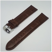 20Mm Kahverengi Croco Hakiki Deri Saat Kordonu
