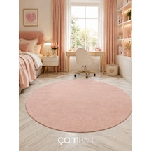 Eko Halı Zen 01 Pink Daire Hav Toz Vermez Yumuşak Dokulu Salon Halısı Oturma Odası Halısı Yatak Odası Halısı Çocuk Odası Halısı Koridor Halısı Mutfak Halısı Modern Makine Halısı Pembe