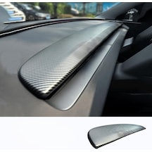 Tesla Model Y Juniper 2025+ Uyumlu Ön Panel Konsol Kaplama Seti Mat Karbon Fiber Standart