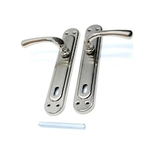Normal Anahtarlı Oda Kapısı Kolu Takımı Ön-arka 2 Adet Set Nikel Metal Gövdeli İç Kapı Kol Seti