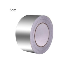 1 Rulo Isıya Dayanıklı Daha Kalın Alüminyum Folyo Yapışkan Bant Ev İçin Pratik Su Geçirmez Koli Bandı 5cm