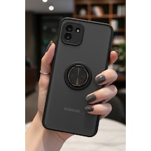 Samsung Galaxy A03 İçin Kamera Korumalı Yüzüklü Kılıf - Leke Tutmaz Mat Ve Dayanıklı Yapı