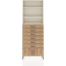 Arges Dolap 3 Raflı 6 Çekmeceli 2 Kapaklı 88x30x243 Aytaşı-çam Aytaşı