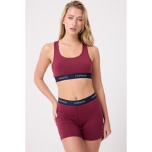 Racer Crop Top Racer Back Crop Top-2'li Avantaj Paketi-3412 Koyu Kiraz