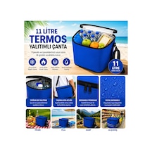 Termos Çanta Termal El Çantası Buzluk Piknik Çantası 11 Lt Soğutucu Çanta Mavi