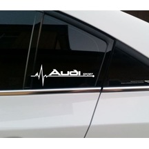 Audi Sport Yan Cam Sticker Oto Kapı Çıkartma Aksesuar 20Cmx7Cm
