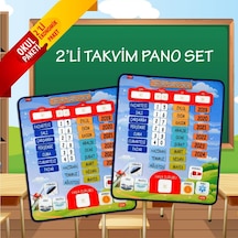 2 Set - 86 Parça Tox Takvimi Öğreniyorum Keçe Duvar Panoları . Eğ