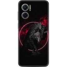 Xiaomi Redmi Note 11E Kilif Silikon Desen Black Wolf 1691 566393039