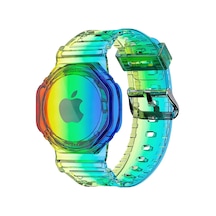 Buff Tagsafe Rainbow Çocuk Bileklik Silikon Airtag Uyumlu Kılıf Saat Hafif