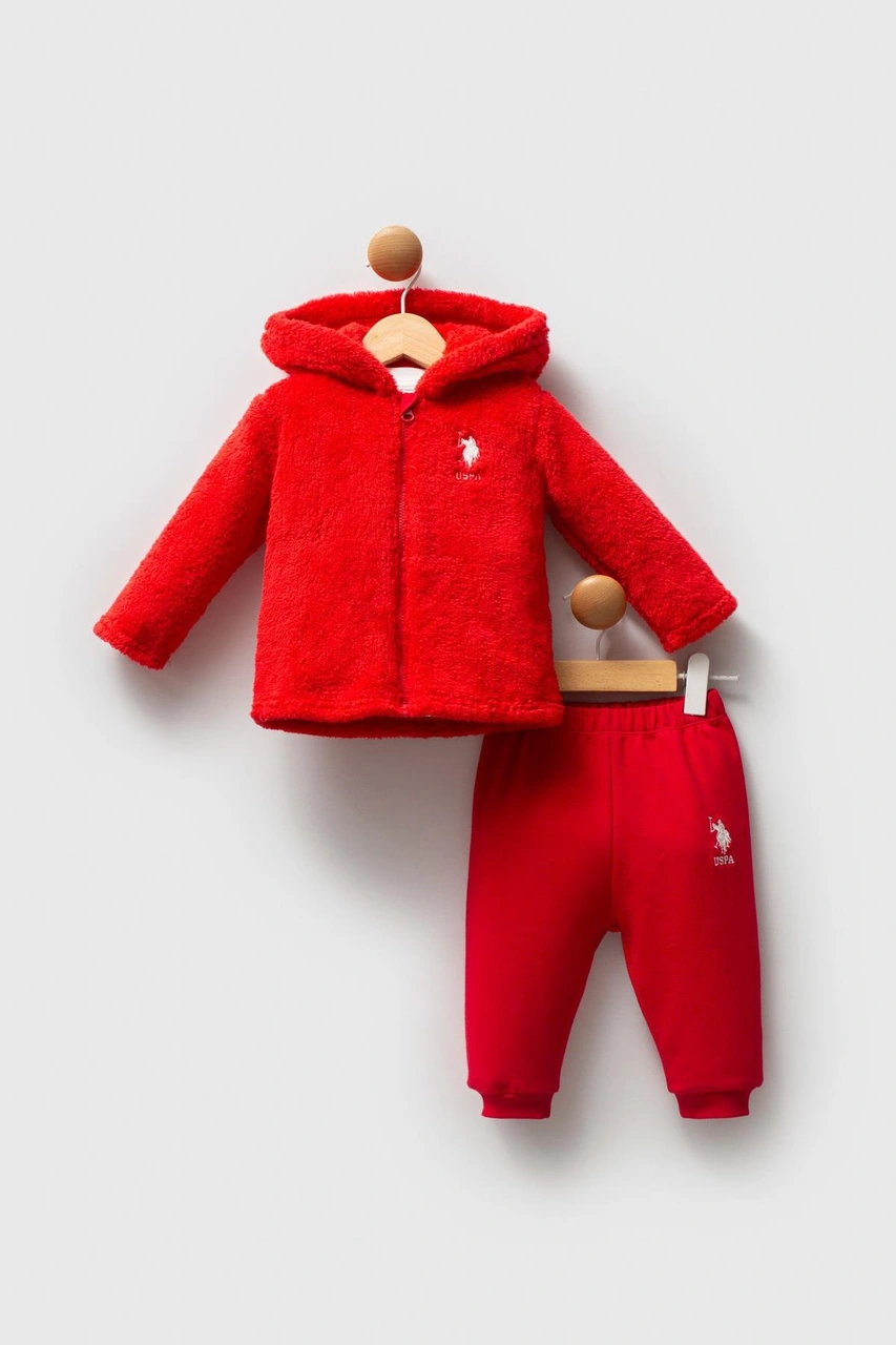 U.s. Polo Assn. Kız Bebek 3'li Takım Kırmızı-1706 Kırmızı
