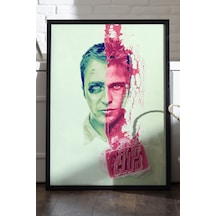 Fight Club Siyah Ahşap Çerçeveli Poster, Film Duvar Tablosu