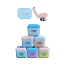 Kalemtıraş Çift Bıçaklı Hazneli 6 Renk 1 Paket Mk-2040 Pastel Renkler İki Bıçaklı Jumbo Kalemtraş Kalem Açaçagı Plastik