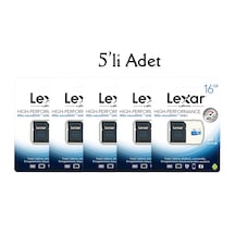 Lexar 16Gb Microsd Uhs-I 300X 5'Li Paket