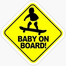 Baby On Board Arabada bebek var Oto Sticker Etiket 19CM md23