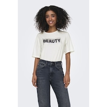 Only Bayan T Shirt 15346650 Beyaz-gri Beyaz-gri Beyaz - Gri