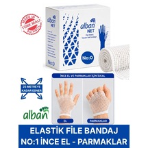 Elastik File Bandaj, No:0 El Ve Parmaklar, Esnetince 25m'ye Kadar Uzayan Tübüler Net Bandaj