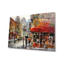 Şehir Cam Tablo 4mm Dayanıklı Temperli Cam, City Glass Wall Decor