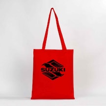 Suzuki Intruder Kırmızı Gabardin Bez Çanta