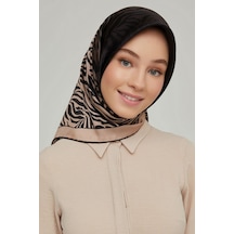 Armine Yeni Sezon 2021-22 Serisi Zebra Desen Ipek Twill Eşarp 8654d-22