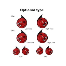 Novahub 2 Adet 24v Evrensel Çift Tonlu Korna, Metal + Abs, Suya Dayanıklı, Yüksek/düşük Sesli, Araba Motosiklet Kornası