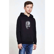Tshirthane Walter Breaking Bad Baskılı Unisex Çocuk Kapüşonlu Siyah Sweat Siyah