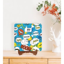 Bk Gift Pop Art Tasarımlı Ahşap Standlı Puzzle Çerçeve-18