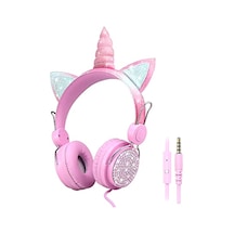 Bower Parlak Taşlı Unicorn Kulak Üstü Çocuk Kulaklığı