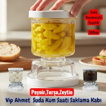 Technow Vps-023 Sulu Peynir Zeytin Ve Turşu Saklama Kabı 500 Ml Beyaz