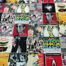 Rolling Stones Klasik Rock Müzik Kapakları Desenli Kumaş Tavsiye