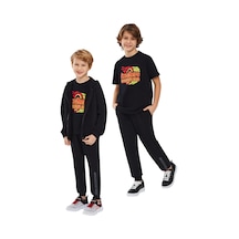 Skechers Graphic Tee B Short Sleeve Büyük Erkek Çocuk Siyah Tshirt Sk241019-001 SIYAH