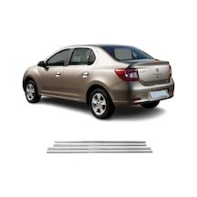 Renault Symbol Krom Cam Çıtası 2013 Üzeri 4 Prç. Paslanmaz Çelik N11.6152