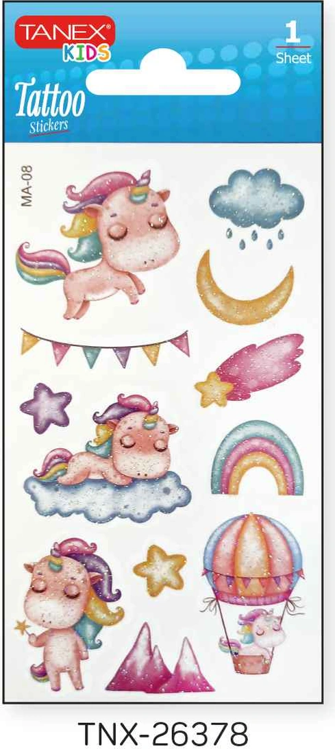 Tanex 7x12mm Unicorn Simli Mini Tatoo Tnx-26378