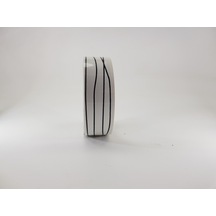 Nsp Kenar Bandı Tutkalsız Pvc 080Mm 150Mt Parlak Yağmur Beyaz Siy