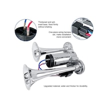 Createtech 600db Çift Borulu Kompresörlü Araç Kornası - 12v, Motosiklet, Kamyon, Otobüs İçin
