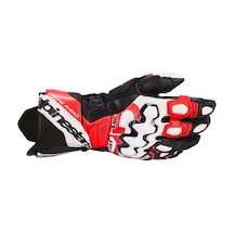Alpinestars Gp Plus R V3 Korumalı Deri Motosiklet Eldiveni Siyah Kırmızı Beyaz