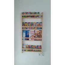 Ahşap Montessori Ahşap Duvar Rafı Dekoratif Raf 120 Cm Doğal