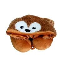 Sevimli Peluş Kapüşonlu U Şeklinde Yastık-feifei