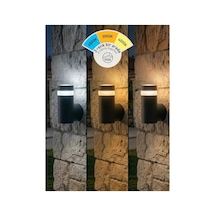 Siyah Yuvarlak Kasa 9w Renk Seçimli Led Duvar Apliği Siyah - 942744776 Siyah