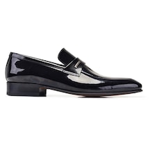 Siyah Klasik Loafer Kösele Erkek Ayakkabı -11398-