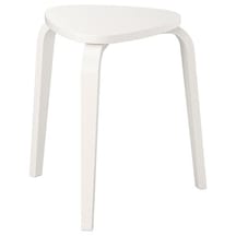 Beyaz Renk Tabure 42x48x45 Cm IKEA Huş Ağacı Tabure-Sandalye Tekl