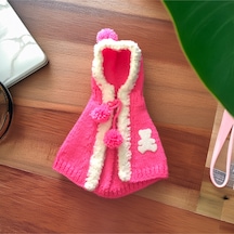Kedi Ve Köpek İçin Pembe Kapüşonlu Pelerin